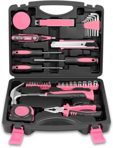 Vista 8 de Auto Dynasty Kit de herramientas para el hogar de 39 piezas, juegos de herramientas manuales básicas para el hogar con destornilladores