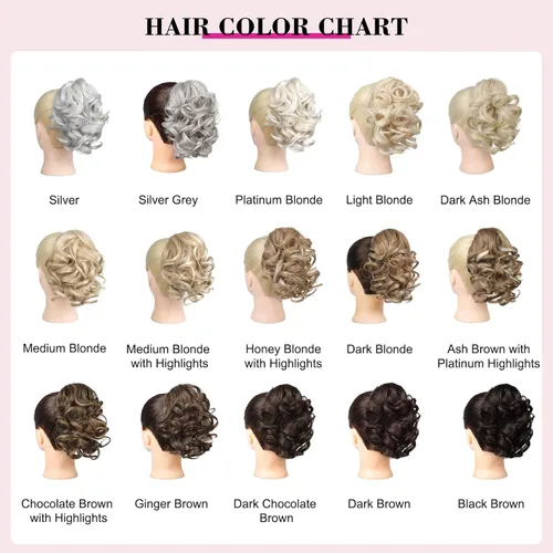 Vista 7 de REECHO Extensión de cola de caballo, 23 cm de largo, rizada, ondulada, pinza de clip para colas de caballo, extensiones de cabello HP001 para Negro