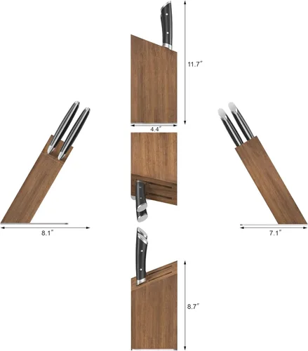 Vista 3 de Cangshan HELENA Series Juego de cuchillos forjados de acero alemán (3 piezas, negro)