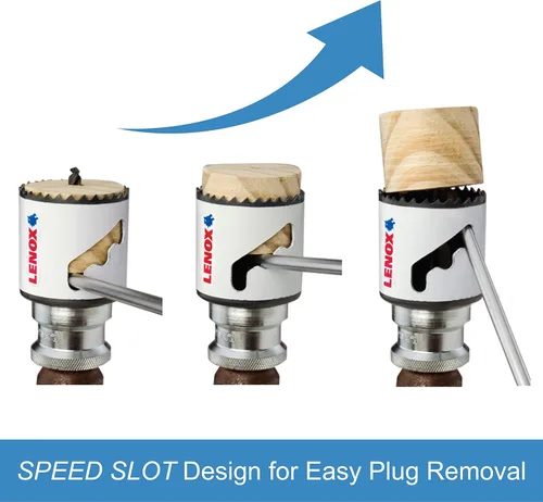 Vista 3 de Herramientas LENOX Sierra de corona con mandril, ranura de velocidad, 2 pulgadas (1772779), Multi