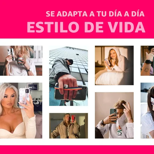 Vista 7 de Phone Loops: Agarre de teléfono no elástico, correa de teléfono, soporte de teléfono para mano, pequeño, ligero y discreto soporte para teléfono
