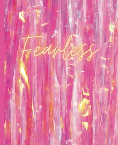 Composition Notebook Journal Cute Teen Girl Taylor FEARLESS Pink Iridescent Sparkle Glitter Swiftie Teen Gift Ideas Eras Tour College Ruled ...