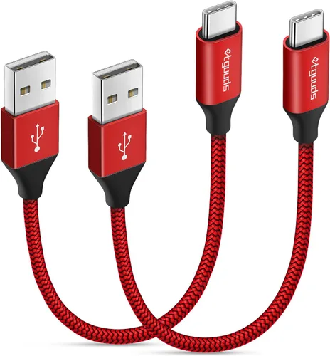Vista 30 de Etguuds - Cable corto de USB-A a C de 6 pulgadas, 2 unidades, carga rápida, para Samsung Galaxy S22, S21, S20 FE Ultra 5G, S10, S9, Note 20, 10 y 9