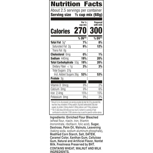 Vista 2 de Betty Crocker Mezcla de muffins de nuez de plátano, hecha con nueces, 6.4 onzas (paquete de 9)