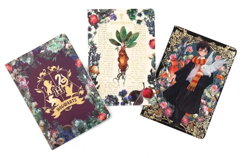 Harry Potter Floral Fantasy Planner Notebook Collection (Set of 3) (Harry Potter School Planner School, Harry Potter Gift, Harry Potter Stationery,