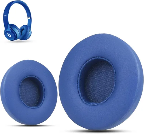 Vista 16 de Krone Kalpasmos 's Beats Solo 3 almohadillas de repuesto para los oídos, repuesto de almohadillas Beats Solo 2, espuma viscoelástica de cuero