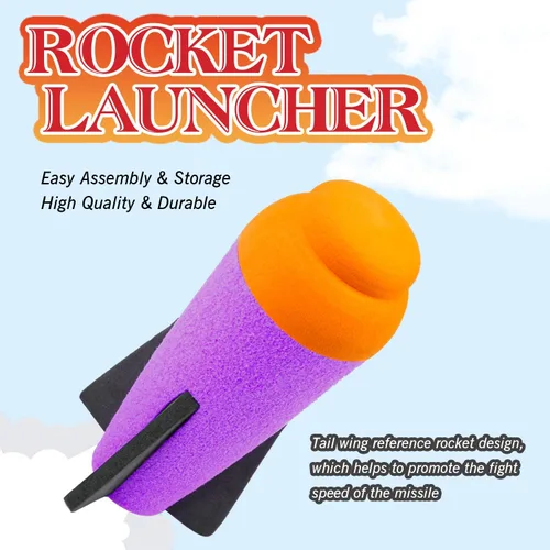 Vista 3 de Aevdor Mega recarga de misiles para Nerf N-Strike Elite Series, 6 paquetes, balas de espuma compatibles con dardos de cohetes para pistola Nerf