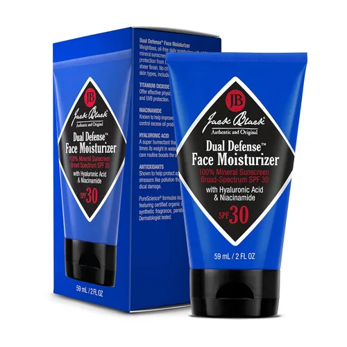 Vista 2 de Jack Black Crema hidratante facial Dual Defense - Protector solar 100% mineral de amplio espectro SPF 30