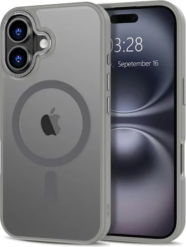 Vista 100 de Anuck - Funda magnética para iPhone 11 compatible con MagSafe, carcasa trasera mate translúcida dura, borde de TPU, delgada, resistente a impactos