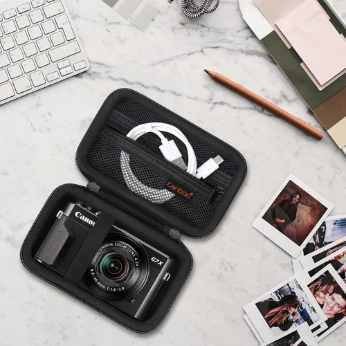 Vista 7 de Canboc Funda para cámara Canon PowerShot G7 X Mark III/G7X Mark II Cámara Digital 4K Vlogging, Bolsa para Cámara de Video 4K Point and Shoot