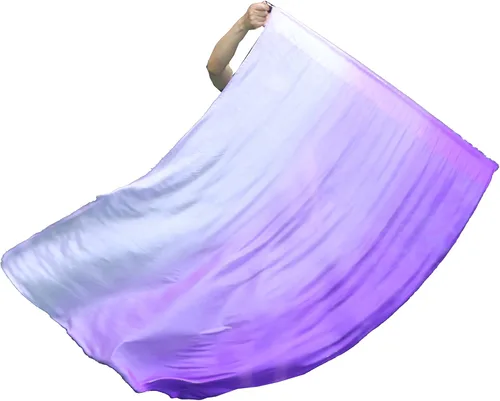 Vista 21 de Winged Sirenny Bandera de seda Poi, 50 pulgadas rectangular Spinning Playsilk Alabanza Profética Adoración Danza Banner (rojo)