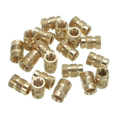 Vista 7 de uxcell Insertos roscados M2, 70 piezas de tuercas moleteadas métricas de latón para plástico, componentes de impresión 3D