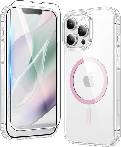 Vista 318 de FNTCASE para iPhone Air Case Clear: Fundas magnéticas para teléfono con protector de pantalla a prueba de caídas, compatibles con Magsafe, delgadas