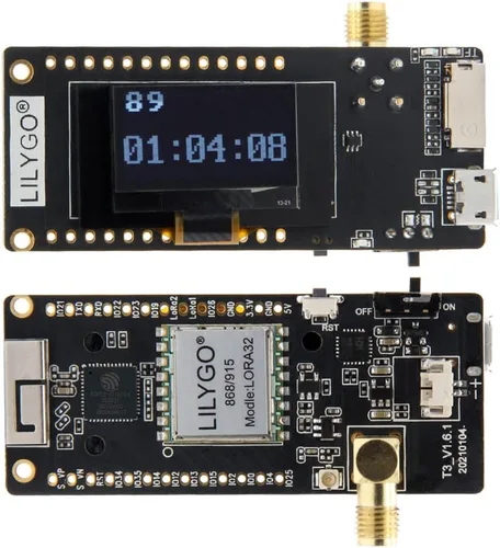 Vista 9 de LILYGO LoRa32 433Mhz ESP32 Placa de Desarrollo OLED 0.96 Pulgadas Tarjeta SD BLE WiFi Módulo TTGO