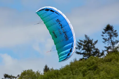 Vista 2 de Prism Kite Technology Synapse Cometa de parafoil de doble línea: una cometa de nivel de entrada ideal para niños y adultos para kiting de doble línea