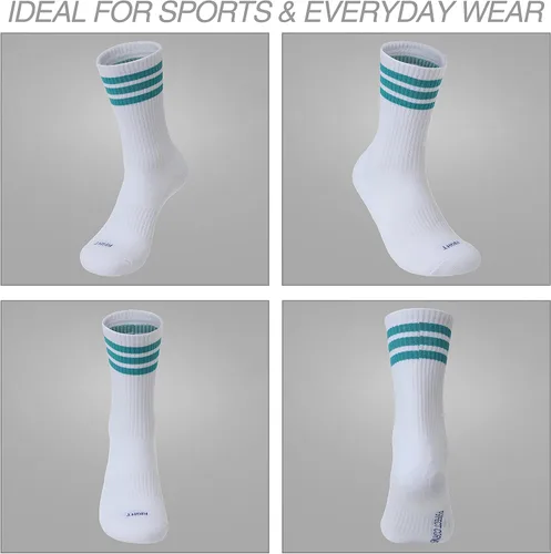 Vista 5 de PERFECT CORNER Calcetines de algodón con soporte de arco para entrenamiento atlético, gimnasio, para hombres y mujeres