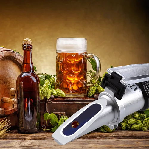 Vista 9 de LEERCHUANG Brix Hidrómetro óptico, refractómetro Brix para elaboración de cerveza, medidor Brix de doble escala, gravedad específica 1.000-1.130