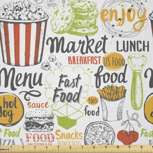 Vista 161 de Lunarable Tela de superhéroe de The Yard, expresiones retro de cómics humor, caricatura, Scream Crash Pow, tela de microfibra para artes y Amarillo