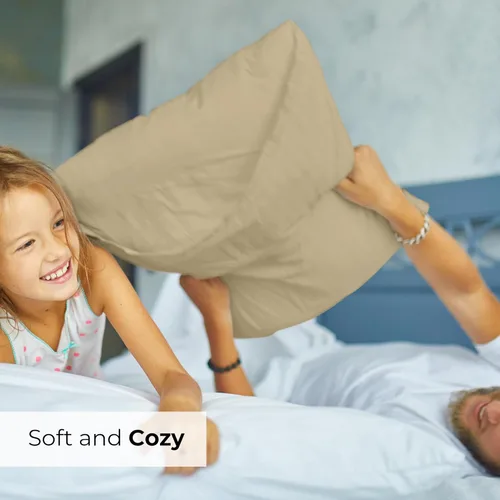 Vista 9 de Juego de 2 fundas de almohada King Fundas de almohada suaves de calidad de hotel Ropa de cama cómoda y de lujo para mujeres, hombres, niños