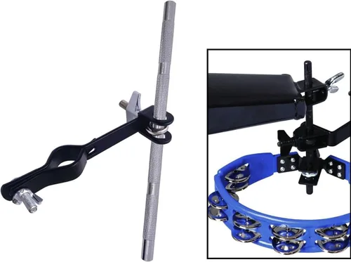 Vista 4 de Abrazadera de montaje para campana con brazo de acero de 9.4 pulgadas, soporte de percusión para bloques de atasco, pandereta