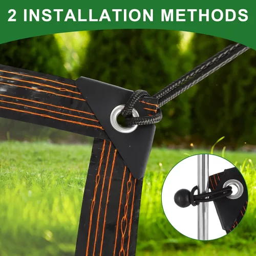 Vista 4 de Windyun Paquete de 2 lonas transparentes de servicio pesado con borde reforzado, lona de plástico impermeable, cubierta de plástico para invernadero