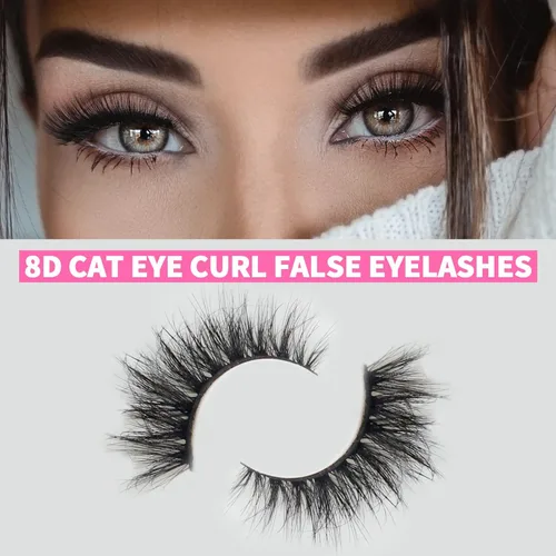 Vista 6 de Pestañas postizas 3D hechas a mano, aspecto natural, paquete de 7 pares, pestañas largas, dramáticas, reutilizables, suaves, esponjosas