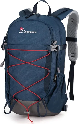 Vista 11 de MOUNTAINTOP Mochila de senderismo, mochila de viaje ligera de 18L/25L/40L con cubierta de lluvia para mochileros al aire libre, camping