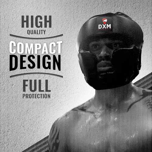 Vista 4 de DXM SPORTS Casco de boxeo para entrenamiento de MMA, Sparring Kickboxing, protector de cabeza de seguridad ajustable para Muay Thai, Karate