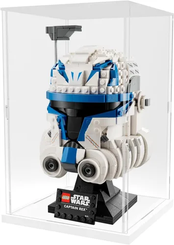 Vista 53 de Choowin Vitrina de acrílico para casco de Lego Star Wars para casco de Lego Capitán Rex, vitrinas de acrílico transparente grueso