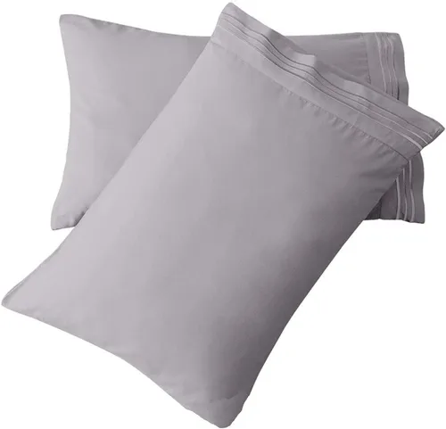 Vista 16 de SONORO KATE Juego de fundas de almohada de lujo de microfibra cepillada 1800 Bedding - antiarrugas, (beige, 2 fundas de almohada estándar)