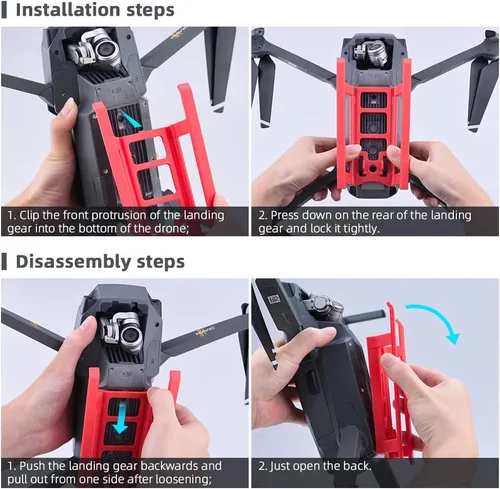 Vista 3 de BTG Tren de aterrizaje para DJI Mavic Pro/Mavic Pro Platinum Landing Legs Extensions