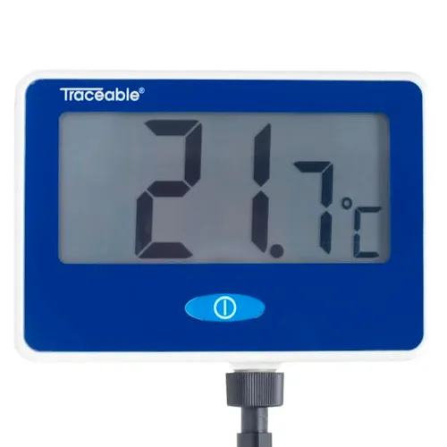 Vista 3 de Termómetro digital rastreable con sonda remota con calibración; 1 sonda de acero inoxidable extra larga