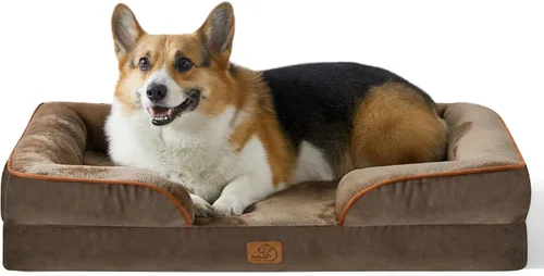 Vista 93 de Bedsure - Cama para gatos de interior, sofá cama lavable para perros muy pequeños, espuma de soporte con funda extraíble y lavable, forro Gris