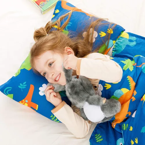 Vista 4 de Cottonblue - Almohada para niños pequeños con funda de almohada de 100 % algodón orgánico de 14 x 19 pulgadas, para dormir, lavable a máquina