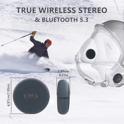 Vista 2 de Deportes al aire libre Cascos de esquí auriculares/cascos de bicicleta Auriculares - Chips 5.3 - Verdadero altavoz inalámbrico Bluetooth casco