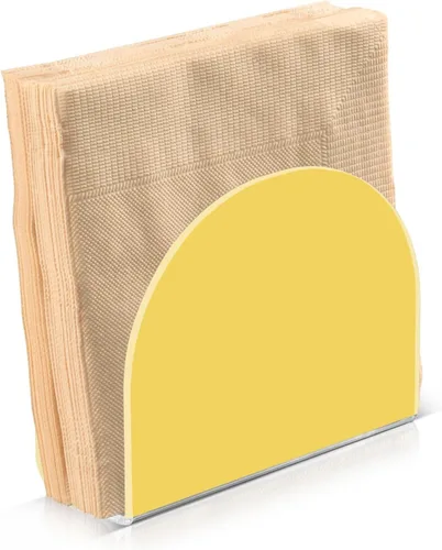 Vista 9 de Servilletero beige para mesa, dispensadores de servilletas de tejido acrílico, servilleteros de cóctel transparentes para encimeras, hotel