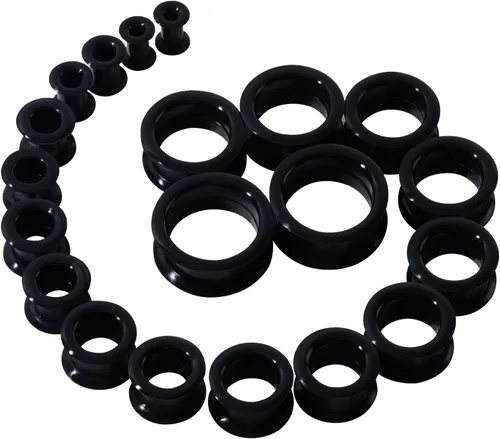 Kit de tapones de silicona de 0.07 oz-1" para dilatadores de orejas y dilatadores de orejas suaves, juego de estiramiento de 0.236-0.984 in