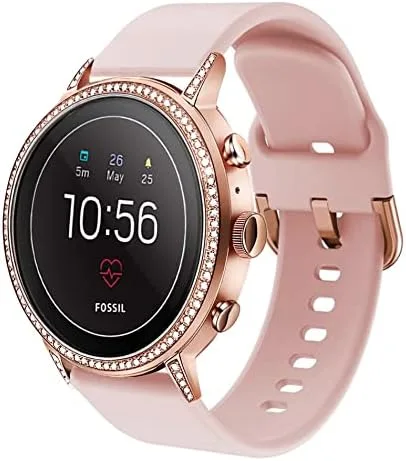 ViCRiOR Bandas compatibles con Fossil Gen 5E de 1654in Gen 6 de 1654in 0709in silicona suave de liberación rápida sin decoloración patrón floral