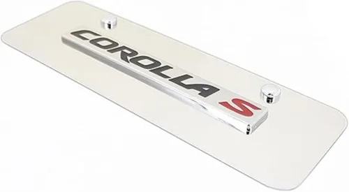 Vista 2 de Au-TOMOTIVE GOLD INC. Placa de matrícula con licencia oficial para Toyota Corolla S (cromado)