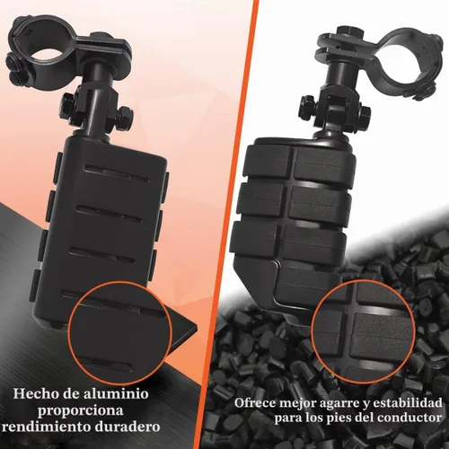 Vista 4 de FOVPLUE 1", 1.25" Estribos de autopista ajustables con abrazadera de 3 piezas para modelos Harley Touring Softail Dyna Sportster con protector
