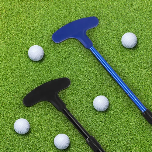 Vista 6 de Juego de 2 mini golf – Putter bidireccional, diestro/zurdo, longitud ajustable para niños a adultos