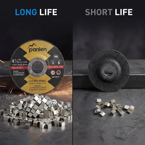 Vista 9 de Paquete de 50 ruedas de corte de 4 1/2 pulgadas de metal fino y acero inoxidable, disco de corte rápido profesional para amoladora angular