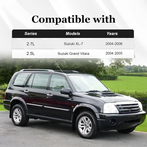 Vista 4 de FUSCH Kit de bujes de montaje de piñón y cremallera de dirección negro compatible con Suzuki XL-7 2.7L 2004 2005 2006, Suzuki Grand Vitara 2.5L 2004