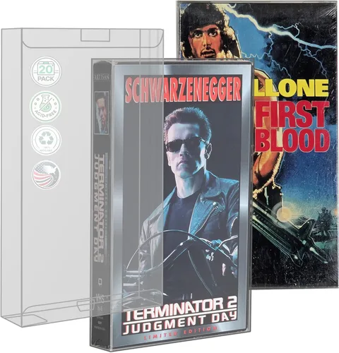 Vista 7 de MALKO Paquete de 10 fundas protectoras de cinta VHS Funda protectora para caja original de casete VHS Almacenamiento y preservación de pantalla