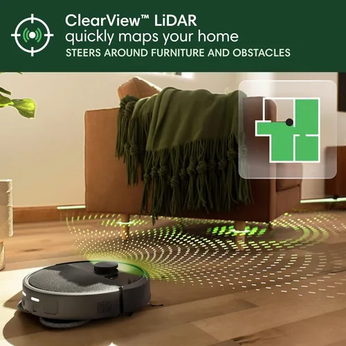 Vista 7 de iRobot Roomba Plus 405 (G185) Robot aspiradora y trapeadora combinada con base AutoWash - Almohadillas de trapeador giratorias, se vacía