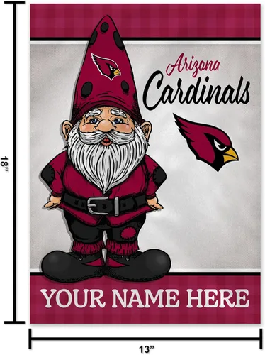 Vista 5 de Rico Industries Bandera de jardín personalizada de gnomo de fútbol de la NFL