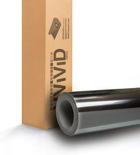 VViViD Película autoadhesiva de vinilo fundido cromado de espejo negro, burbujas de liberación de aire y sin aire, 3MIL-VViViD8 (1/2 pies x 5 pies)