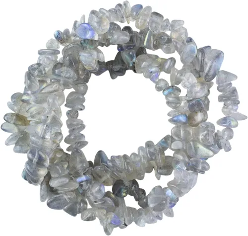 Vista 25 de 31 pulgadas Cuentas de Piedra de Astillado Piedras Preciosas Sueltas con Orificios para Hacer Joyas (Yaxaita)