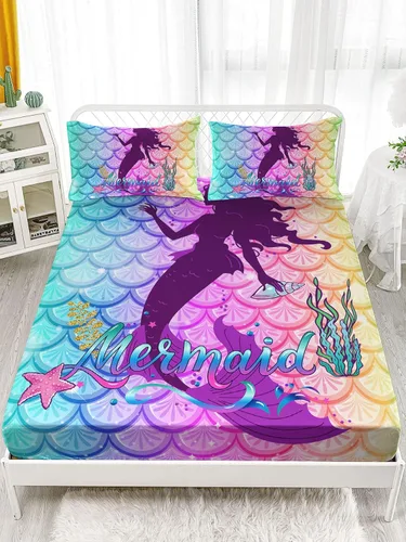 Vista 14 de Juego de sábanas de 4 piezas ajustadas y planas para niñas, estampado de mariposas y flores rosas con 1 + 2 fundas de almohada para cama individual