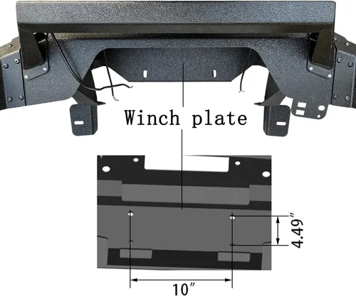 Vista 4 de Parachoques delantero y trasero con textura negra compatible con Ford F150 2004 2005 2006 2007 2008 (excluyendo Raptor y Ecoboost) con placa